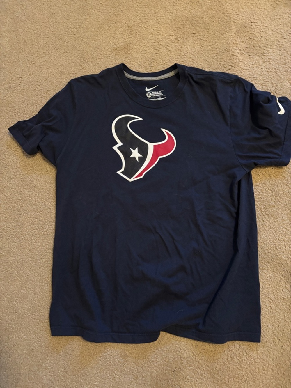Nike Navy Houston Texans Logo cotton jersey - Matt Shaub